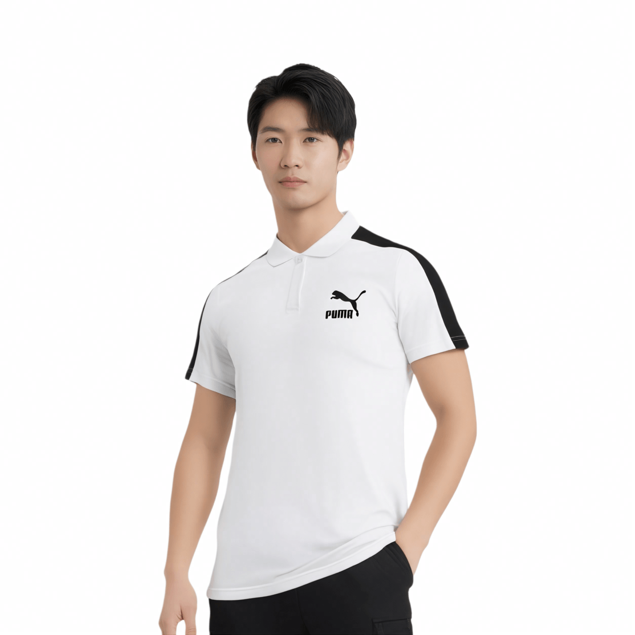 Puma Iconic T7 Polo White — фото 3