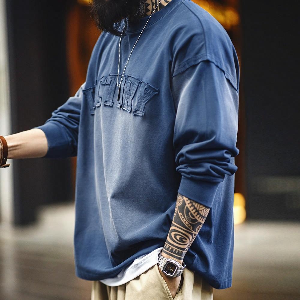 Maden Retro Letter Patch Sweatshirt — фото 11