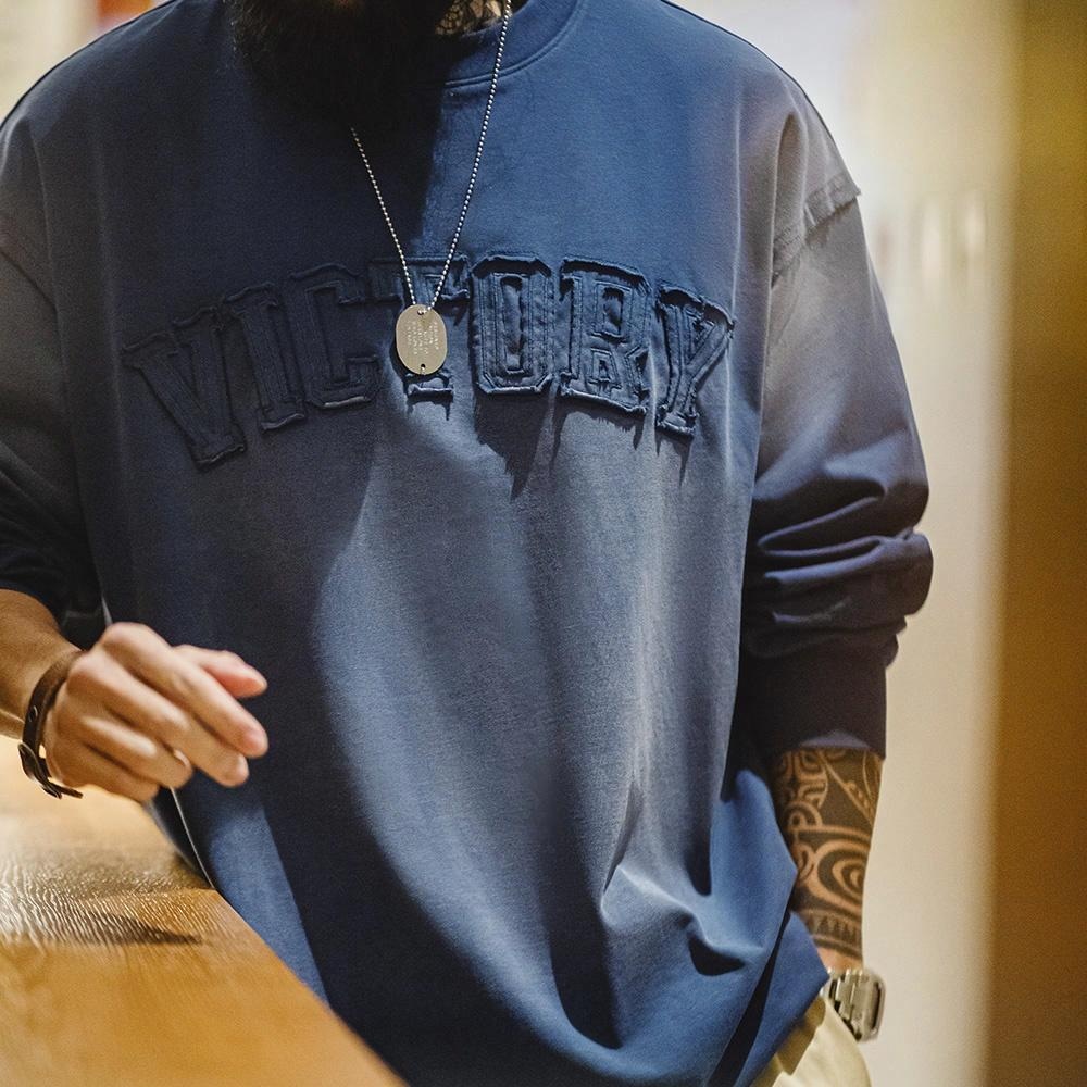Maden Retro Letter Patch Sweatshirt — фото 10