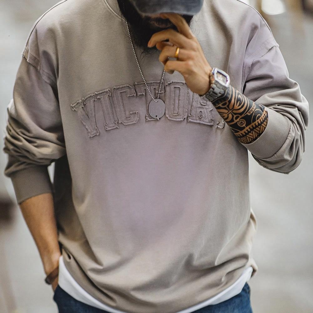 Maden Retro Letter Patch Sweatshirt — фото 2