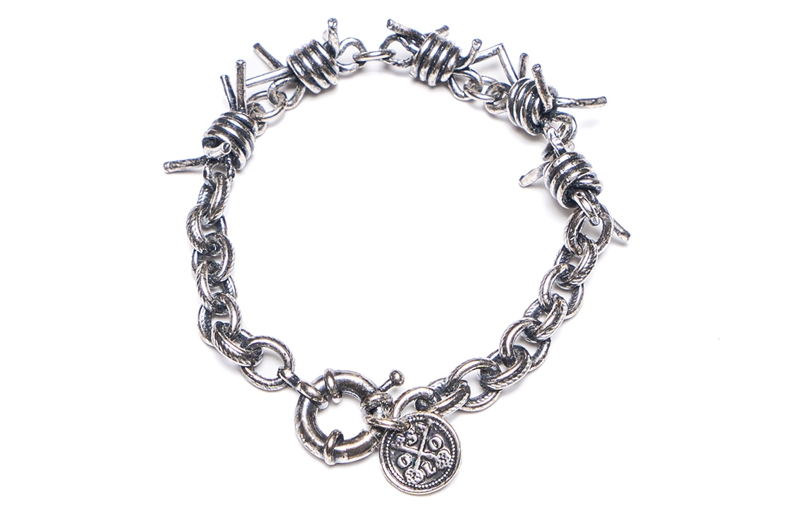 SOLO Thorn Chain Bracelet Silver Black