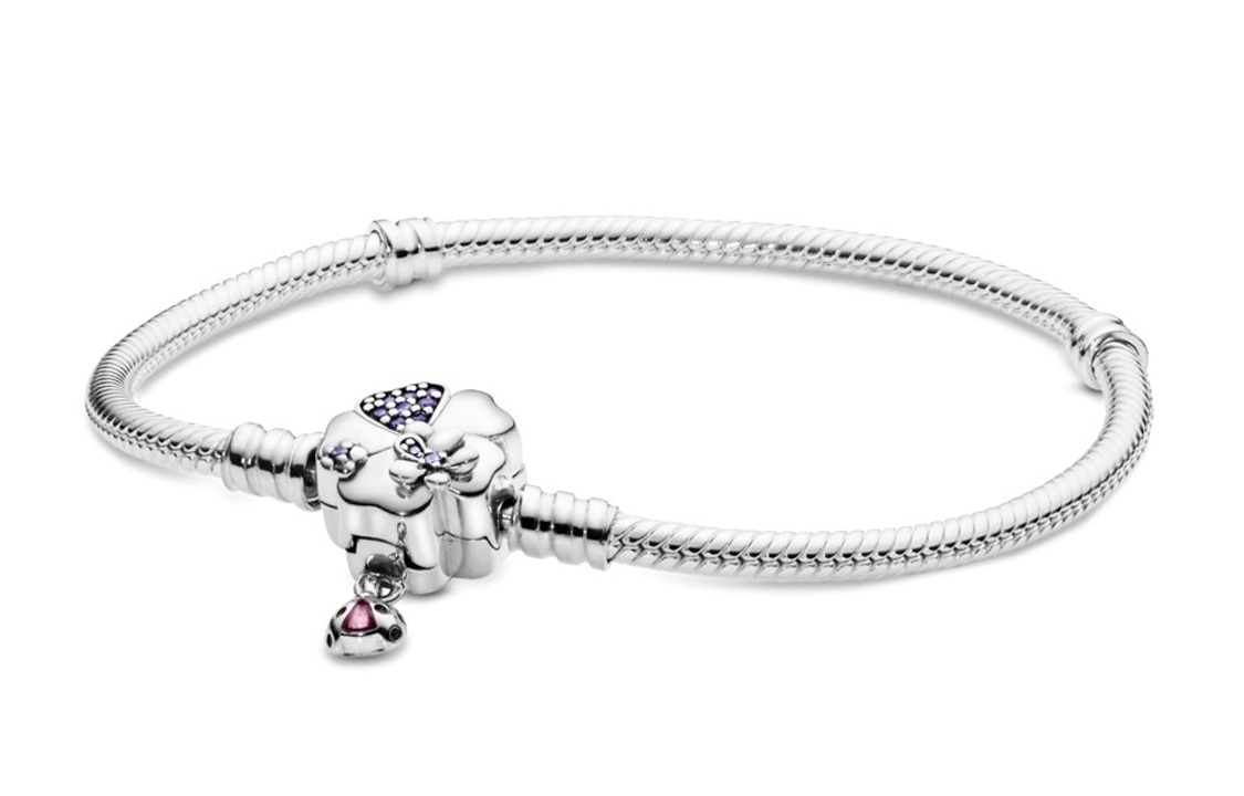 Pandora/潘多拉 Pandora Flower Ladybug Silver