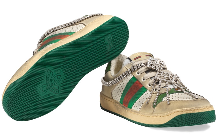 Gucci Screener Sneaker With Crystals — фото 9