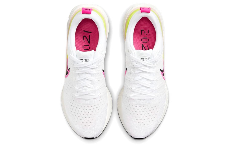 Nike React Infinity Run Flyknit 2 White Black Pink — фото 9