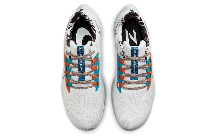 Nike Pegasus 38 White Brown Blue — фото 9