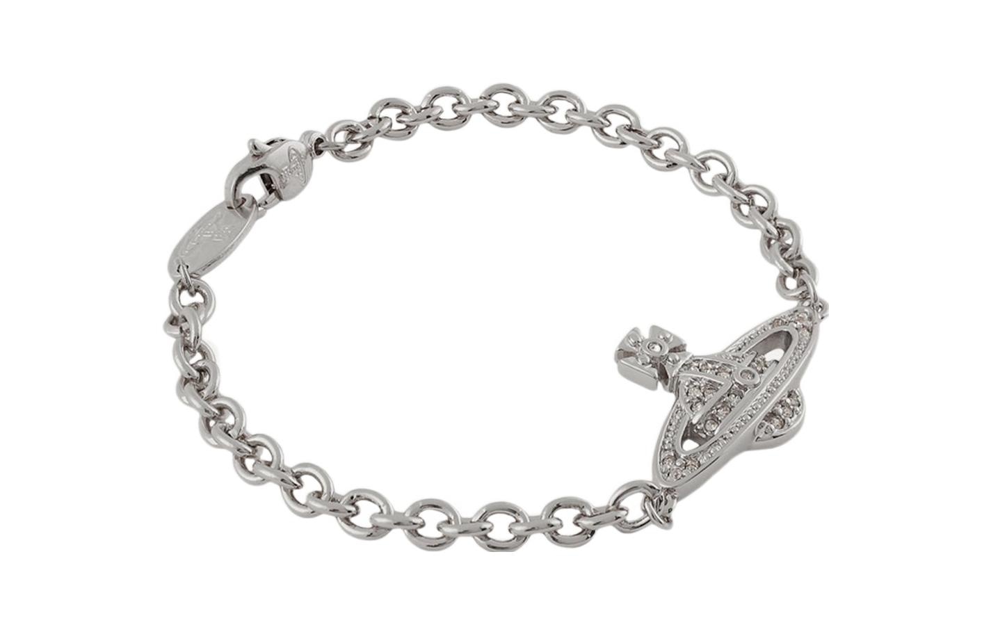 Vivienne Westwood Mini Bas Relief Chain Bracelet Silver — фото 1