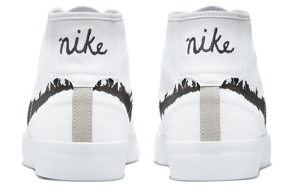 Nike Blazer Mid White Black — фото 10
