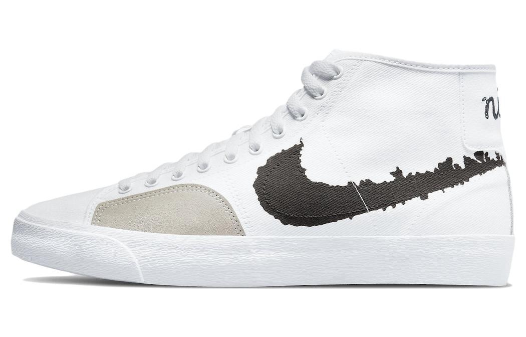Nike Blazer Mid White Black — фото 6