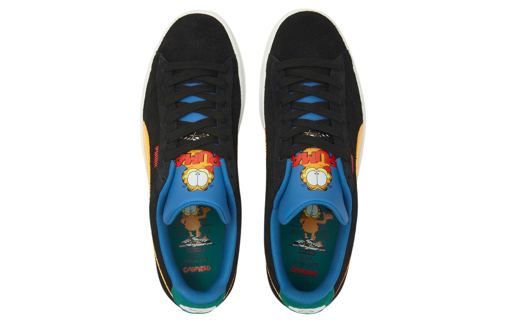 Puma Suede Black Blue Yellow — фото 9