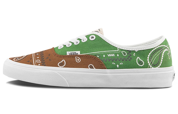 Vans Authentic Paisley Brown Green — фото 5