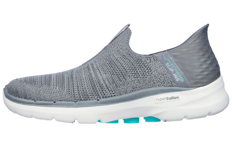 Skechers Go Walk 6 Slip-Ins White Grey — фото 4