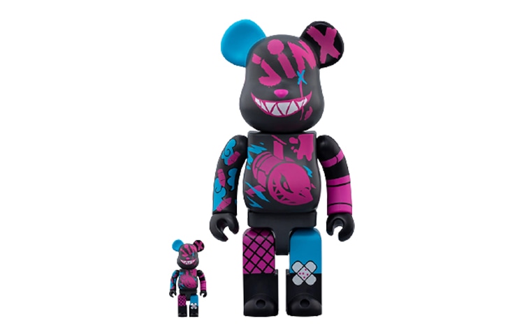 BE@RBRICK x League of Legends Jinx Graffiti Figure 100%400%