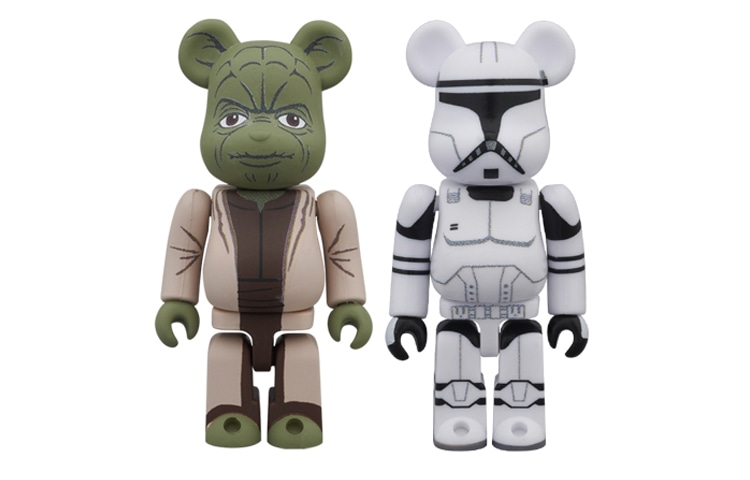 BE@RBRICK Star Wars Yoda + Clone Trooper 100%