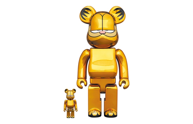 BE@RBRICK BERBRICK GARFIELD GOLD CHROME Ver 1004001000 7cm28cm70cm