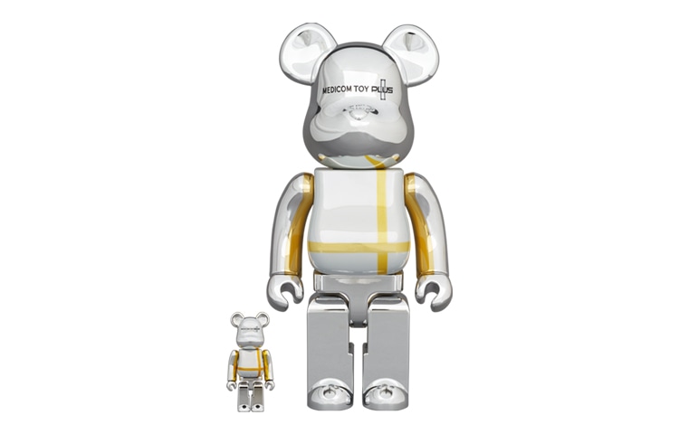 BE@RBRICK BERBRICK MEDICOM TOY PLUS SILVER CHROME Ver.