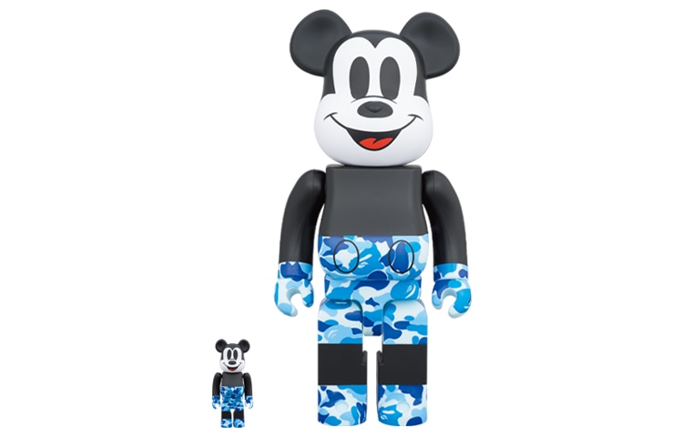 BE@RBRICK BERBRICK x BAPE BLACK MICKEY MOUSE 7cm28cm