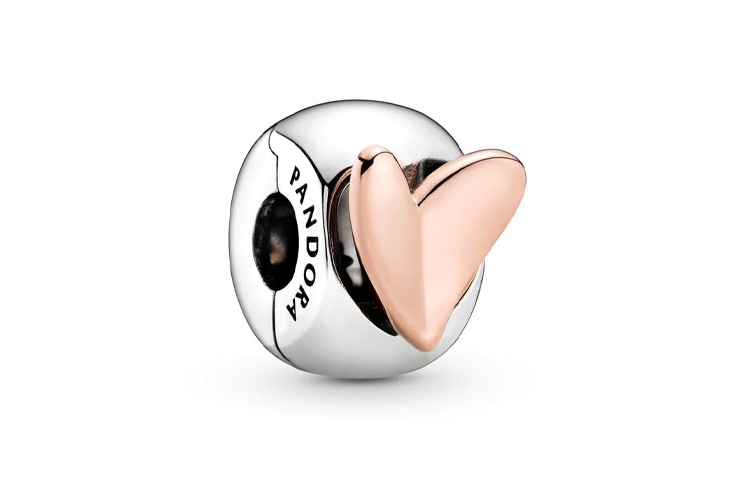 Pandora/潘多拉 Pandora Hand-Drawn Heart Clip Silver