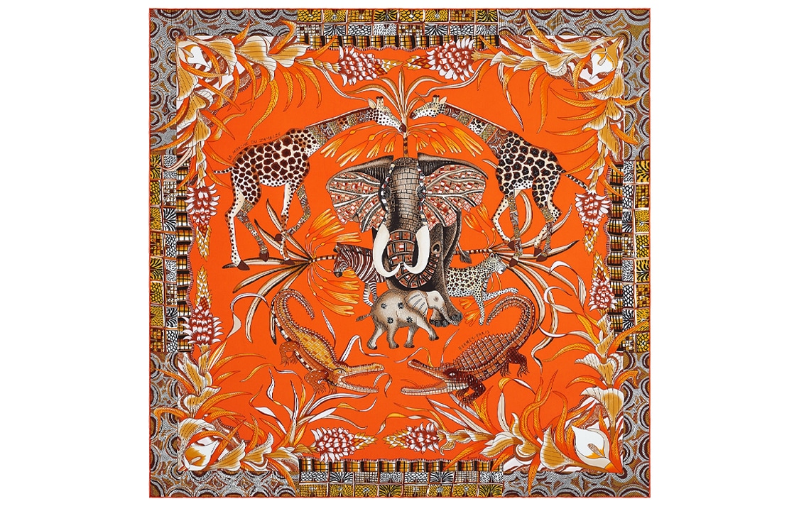 HERMES/爱马仕 Hermes Zambezi Celebration 90cm Scarf