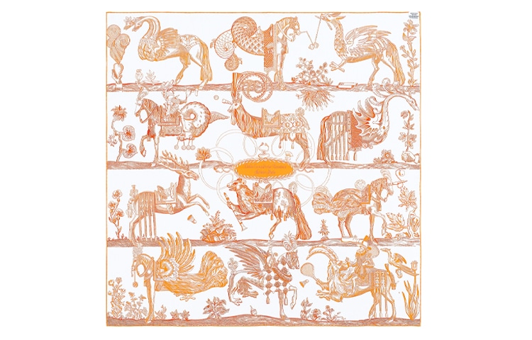 Hermes Magic Horse Rider 90cm Scarf — фото 2