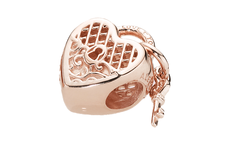 Pandora Love Lock Charm Rose Gold — фото 1