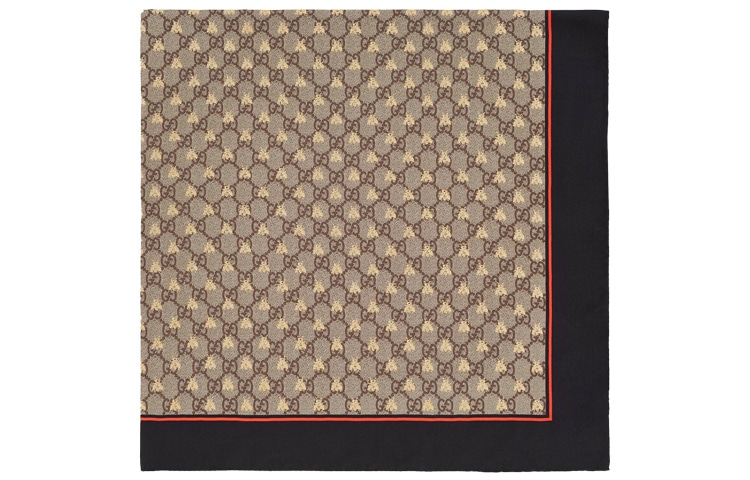 Gucci GG Bee Silk Scarf — фото 1