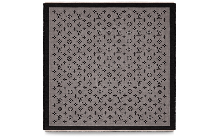 Louis Vuitton Classic Monogram Tassel Wool Silk Shawl — фото 2