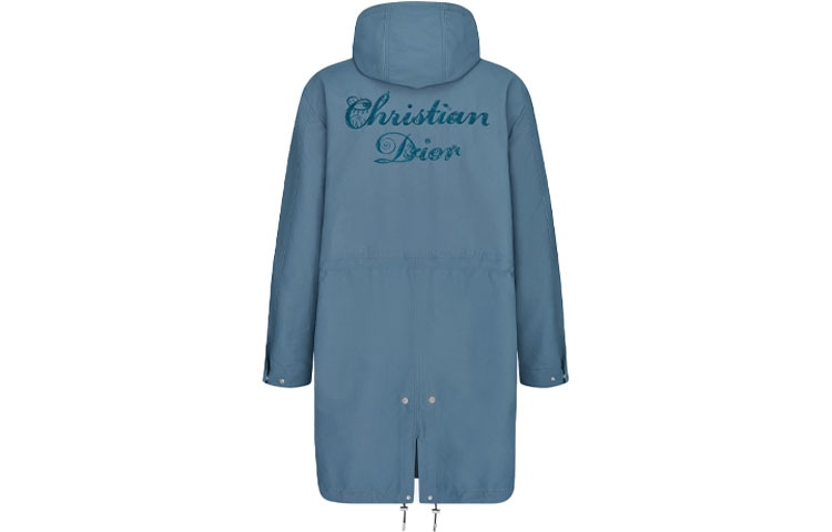 Dior x KENNY SCHARF FW21 Embroidered Parka Blue — фото 1