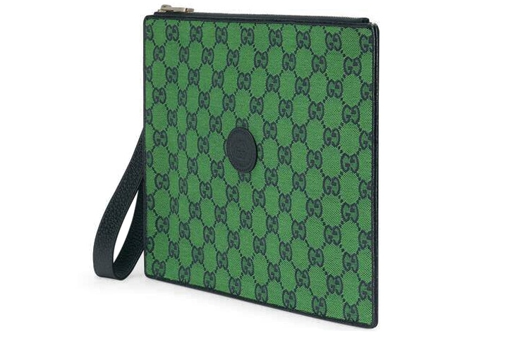 Gucci Logo Leather Wristlet — фото 1