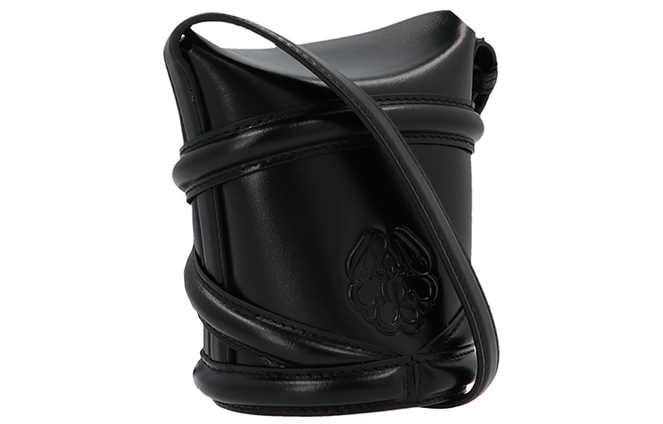 Alexander McQueen Mini Bucket Bag Black — фото 3