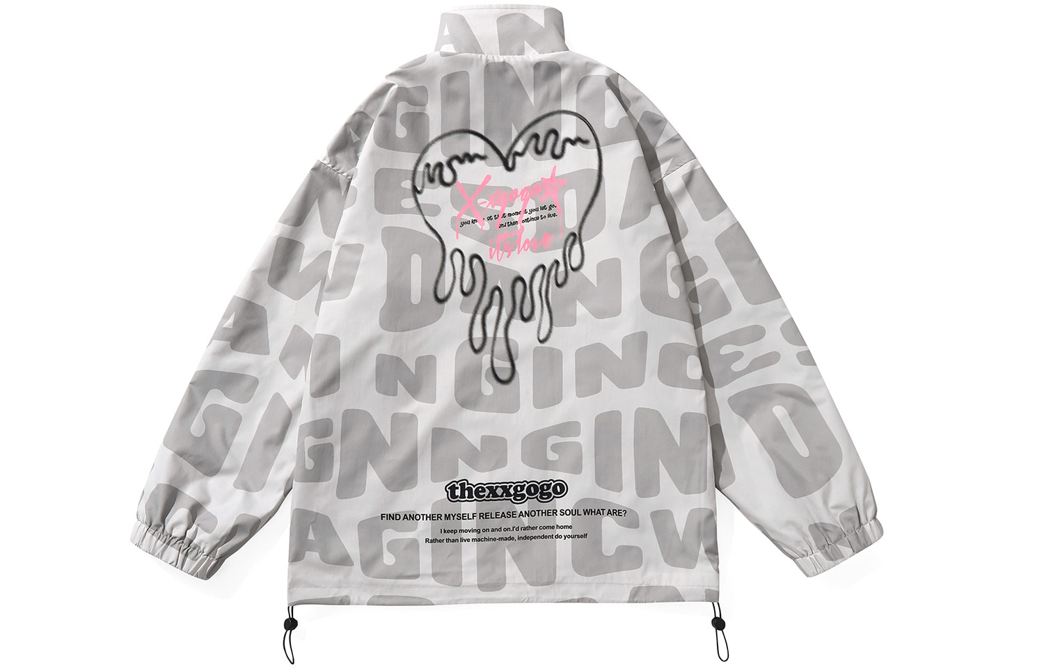 Xxgogo Letter Print Heart Jacket — фото 3