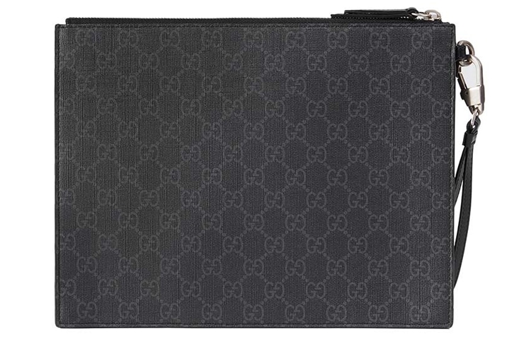 Gucci Wolf Print Canvas Clutch — фото 3