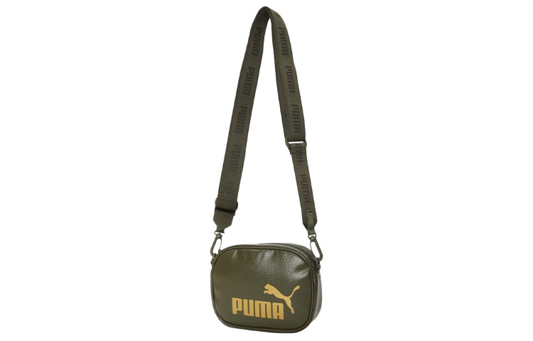 Puma Gold Logo Shoulder Bag Green — фото 1