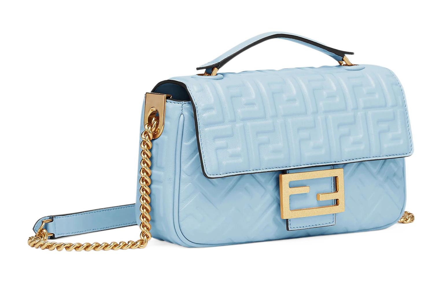 Fendi Baguette Medium Light Blue — фото 1