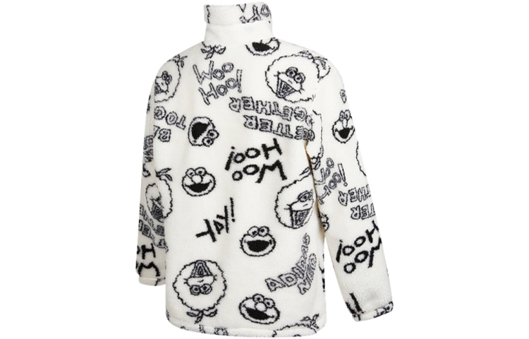 Adidas Neo Sesame Street Collaboration Fleece Jacket White — фото 1