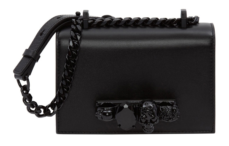 Alexander McQueen Jewelled Satchel Black