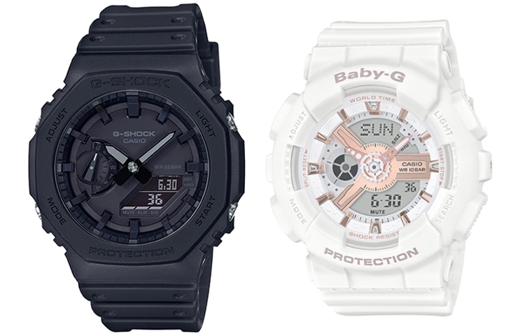 CASIO/卡西欧 Casio G-Shock GA-2100-1A1 + Baby-G BA-110RG-7AER