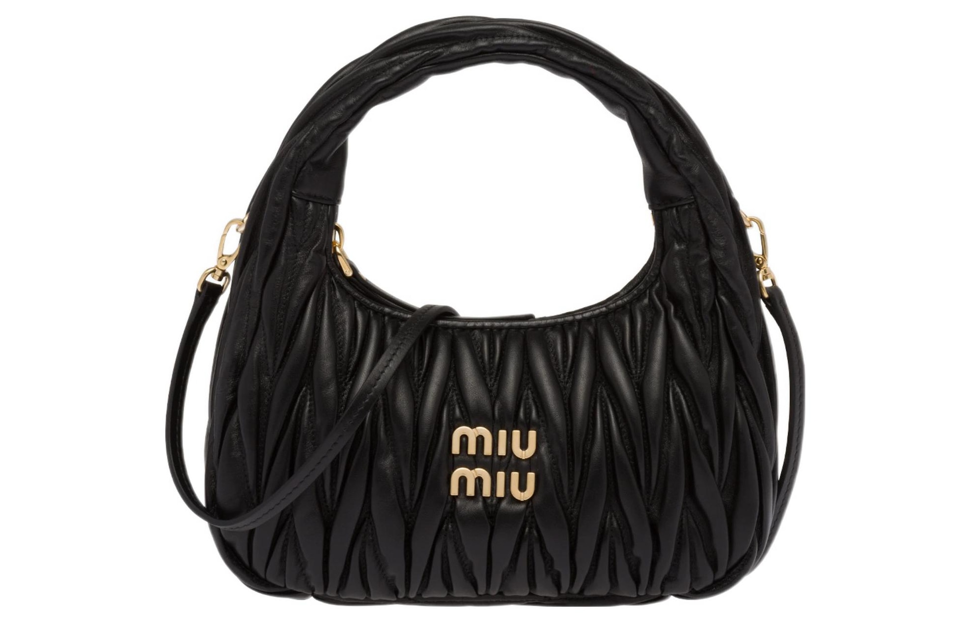 Сумки Miu Miu Matelassé Hobo Bag Black