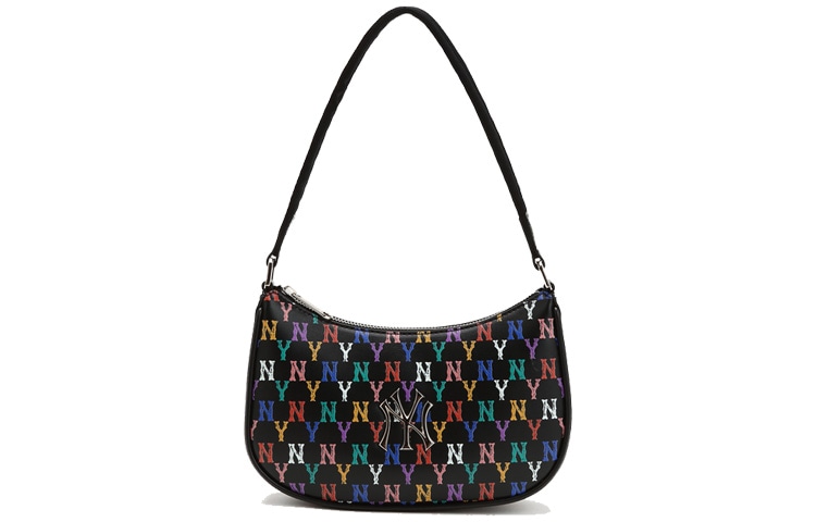MLB Monogram NY Yankees Shoulder Bag Black