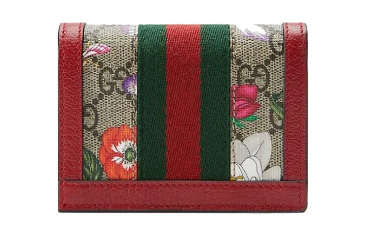 Gucci Floral Logo Stripe Wallet — фото 6