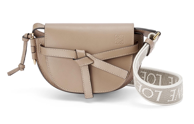 LOEWE Gate Dual Saddle Bag Sand