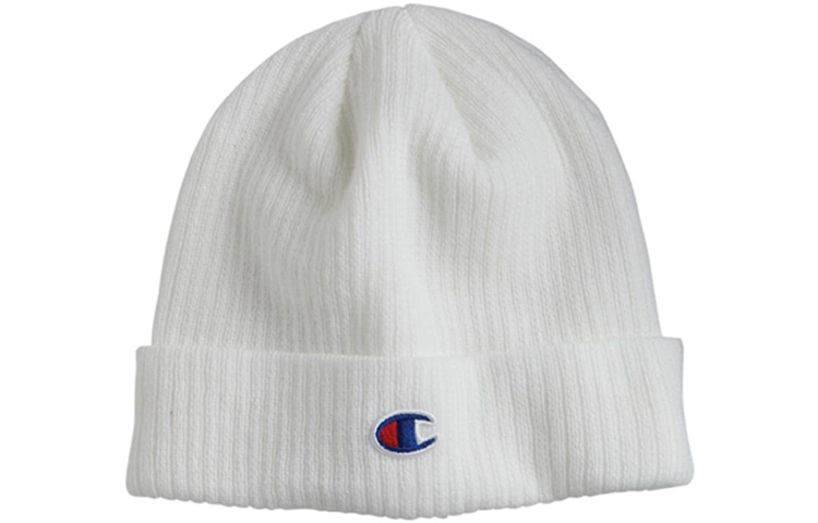 Champion Classic Embroidered Beanie White