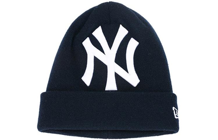 New Era MLB NY Big Logo Knit Beanie Navy