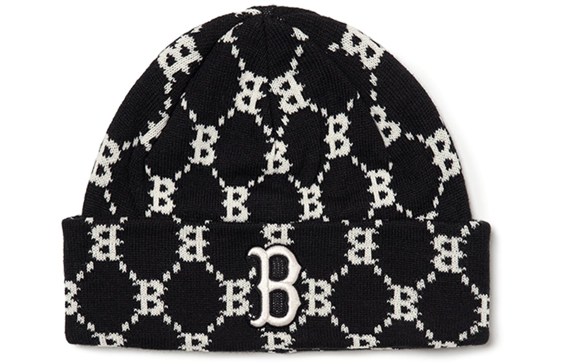 MLB Logo Knit Beanie Black