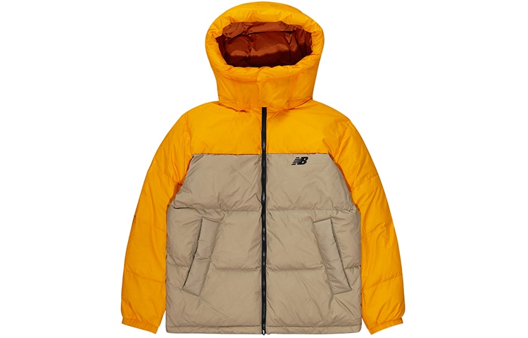 New Balance Reversible Hooded Down Jacket Yellow — фото 1
