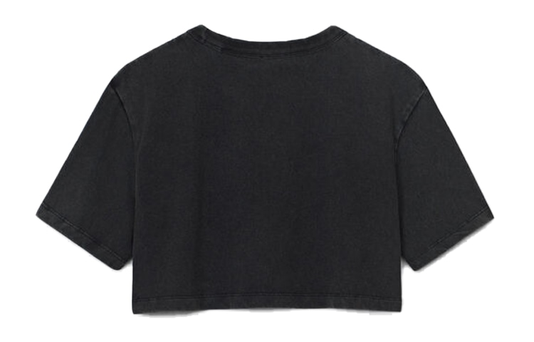 Alexander Wang Logo Cropped T-Shirt Black — фото 1