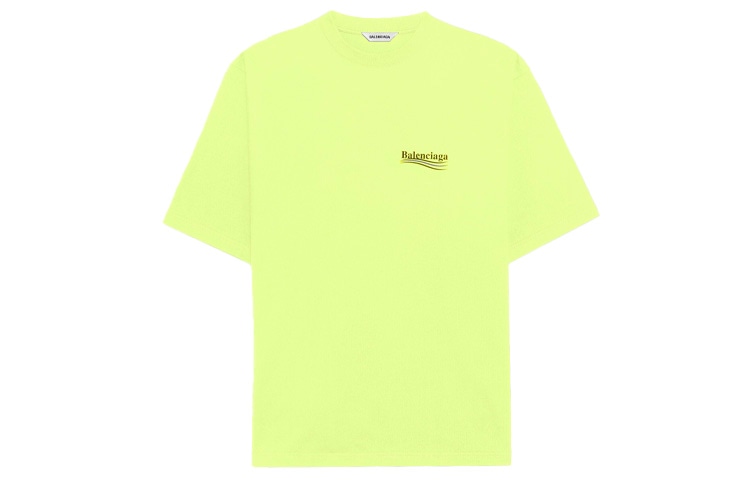 Balenciaga Political Campaign T-Shirt Fluorescent Yellow — фото 1