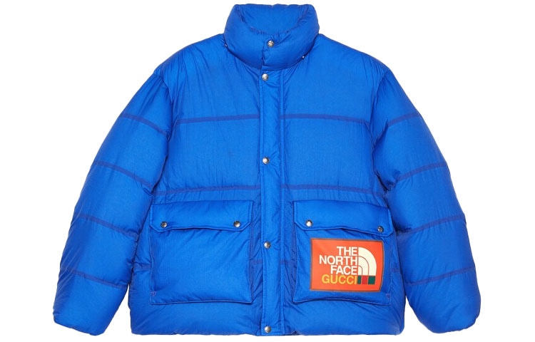 Gucci x The North Face Blue Down Jacket — фото 1
