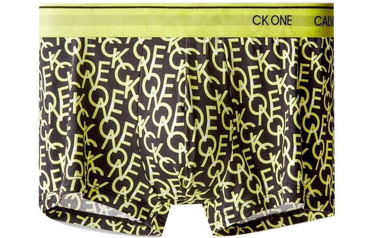 Calvin Klein Logo Print Low Rise Boxer Brief Yellow