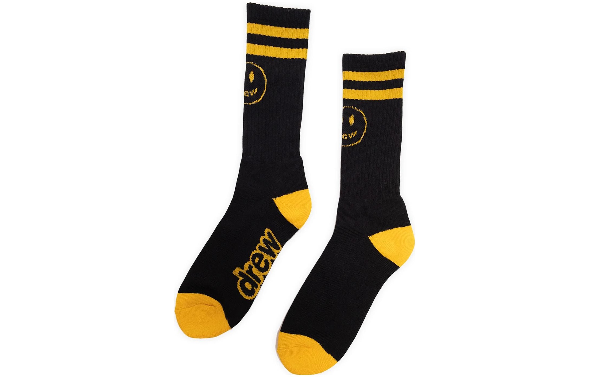 Drew House pack mascot strip socks blackgolden yellow 2 — фото 1