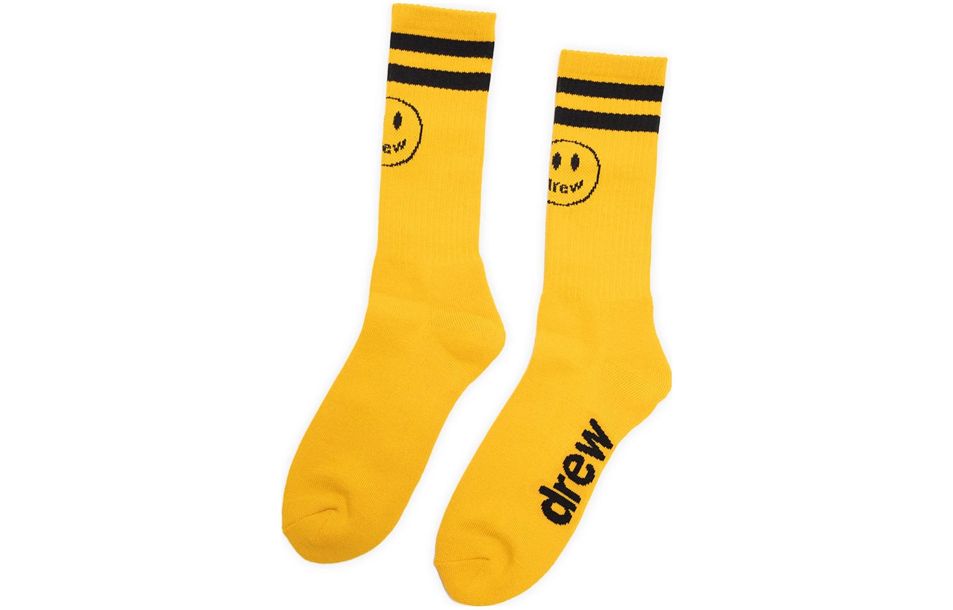 Drew House pack mascot strip socks blackgolden yellow 2 — фото 2